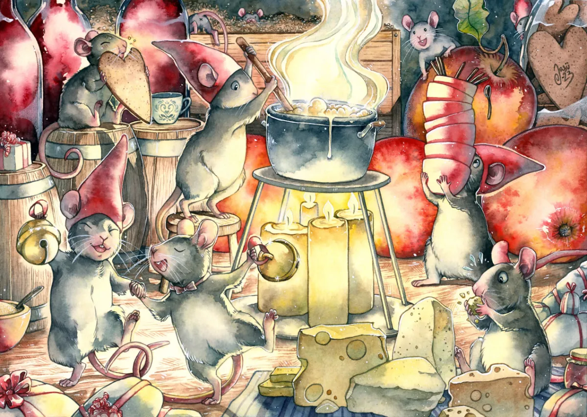 Original Painting - Christmas Celebration 