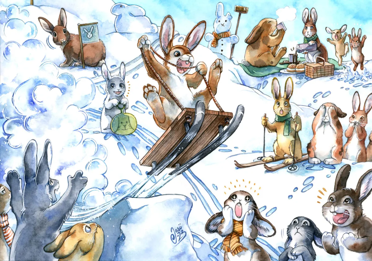 Original Painting - Bunny Boy's Fantastic Feat