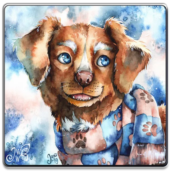 Magnet - Dog with a Scarf