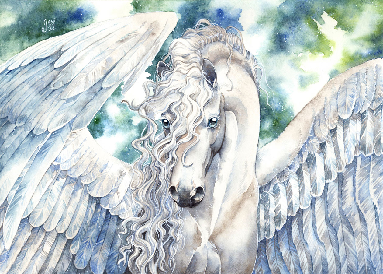 Original Painting - The Gaze of Pegasus