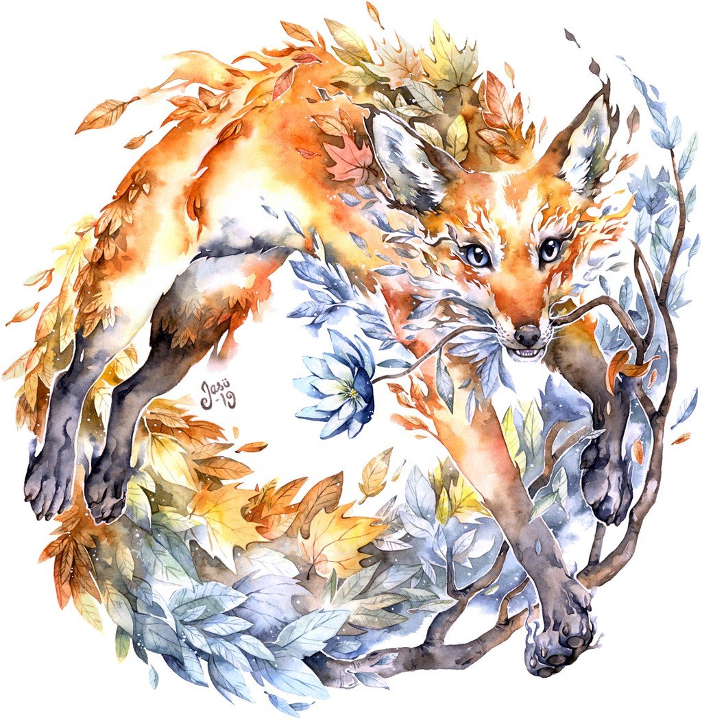 Print - Foliage Fox