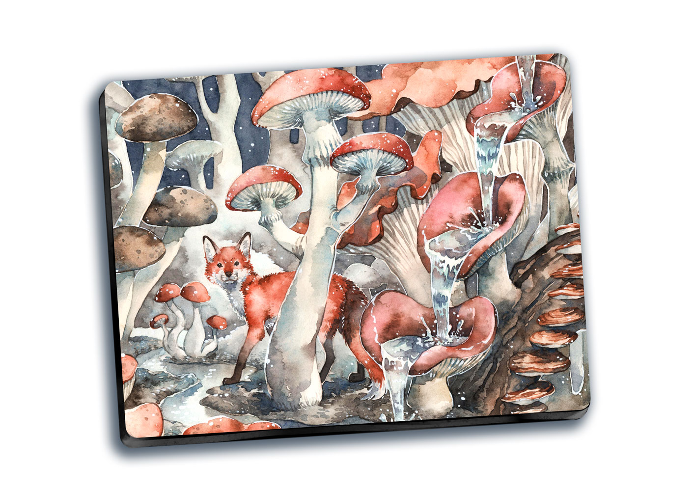 Mousepad - Fox in a Mushroom Forest