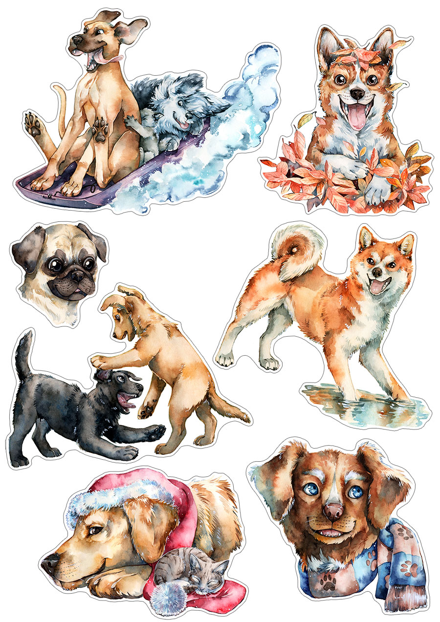 Sticker Set - Dogs