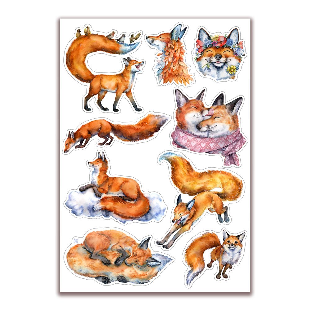 Sticker Set - Foxes 2