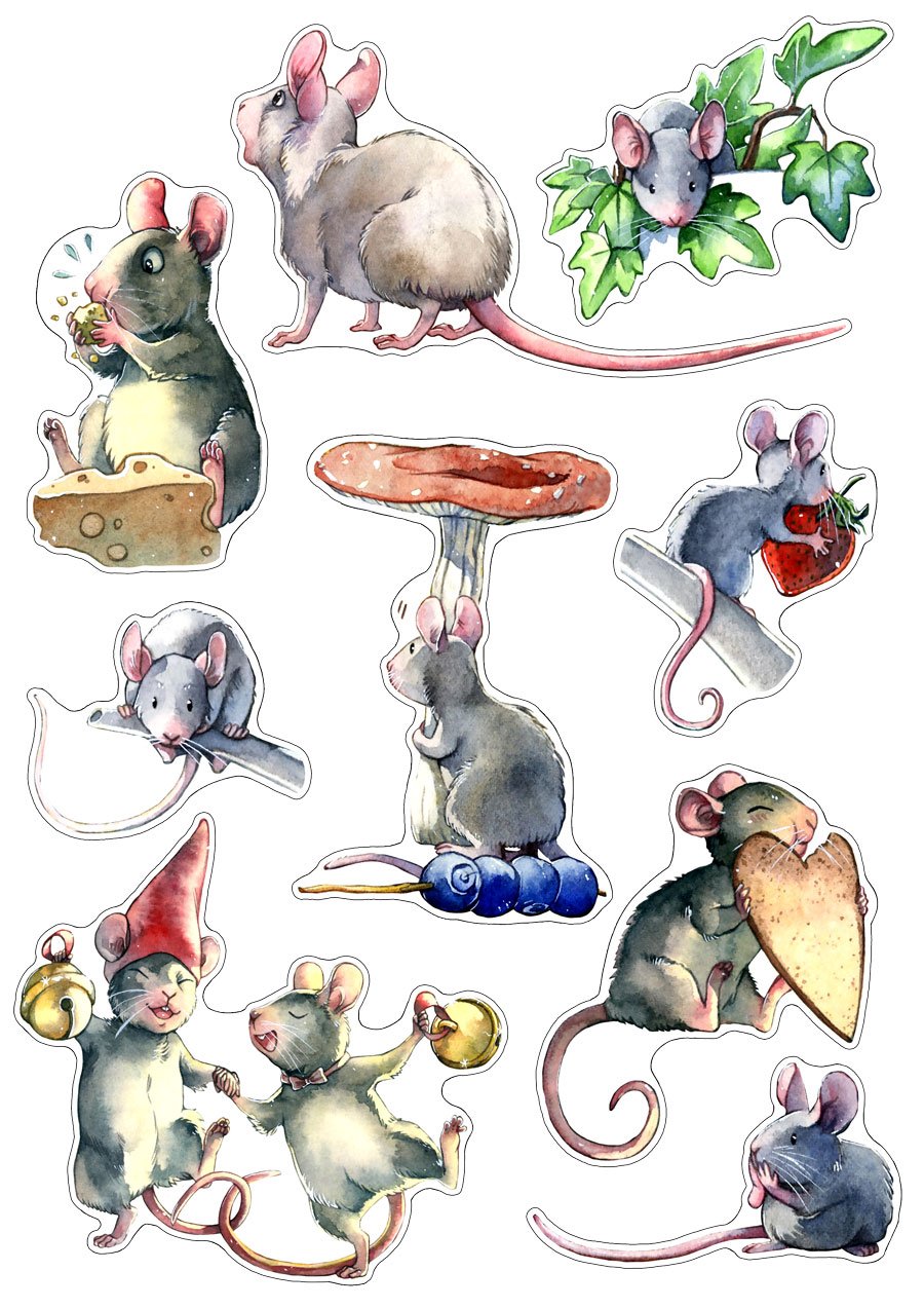 Sticker Set - Mice
