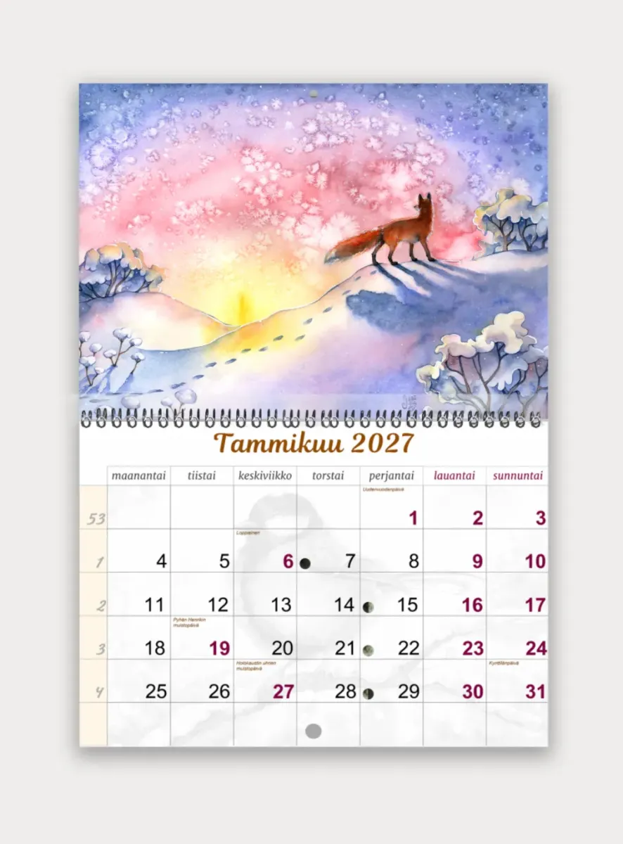 2027 Foxes Calendar