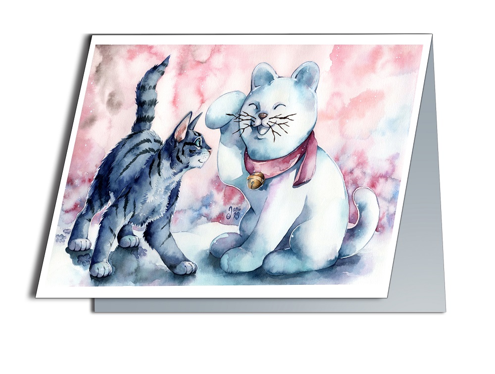 Cat in Winter (A6-size, Folded) Cat in Winter (A6-size, Folded)