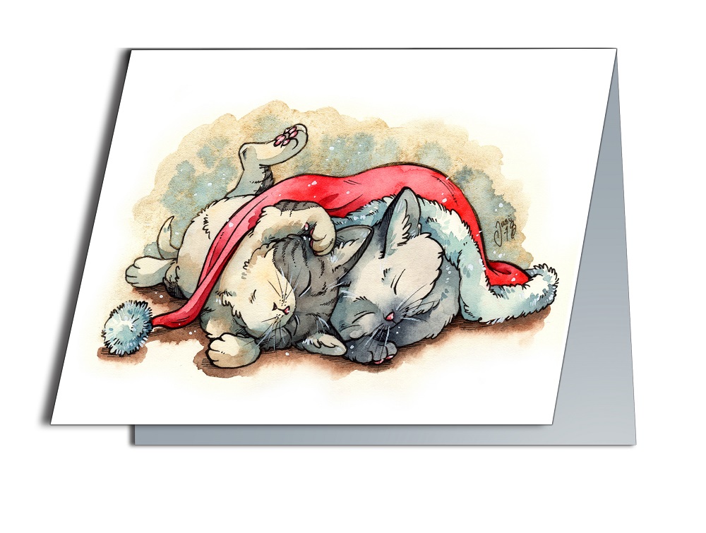 Christmas Kittens (A6-size, Folded) Christmas Kittens (A6-size, Folded)