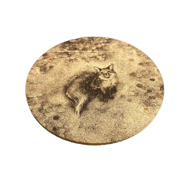 Cork Coaster - Fox Looking Up