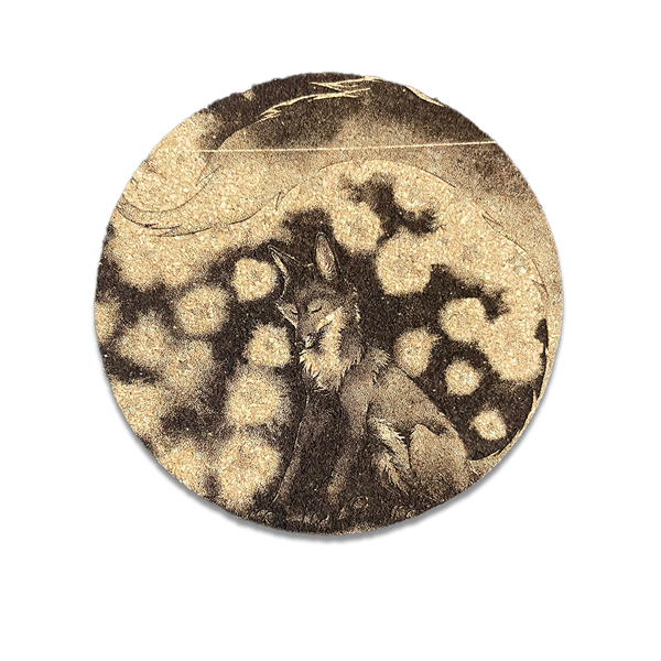 Cork Coaster - Starry Fox