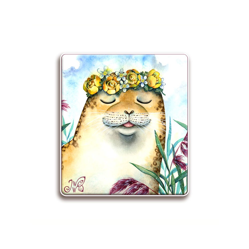 Magnet - Seal with a Flower Crown