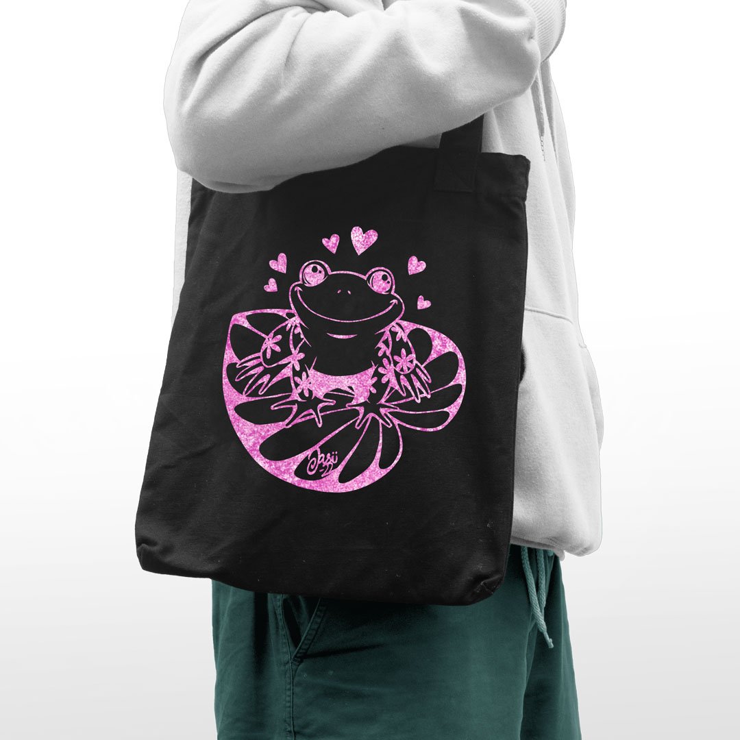 Shopping Bag - Glitter Frog